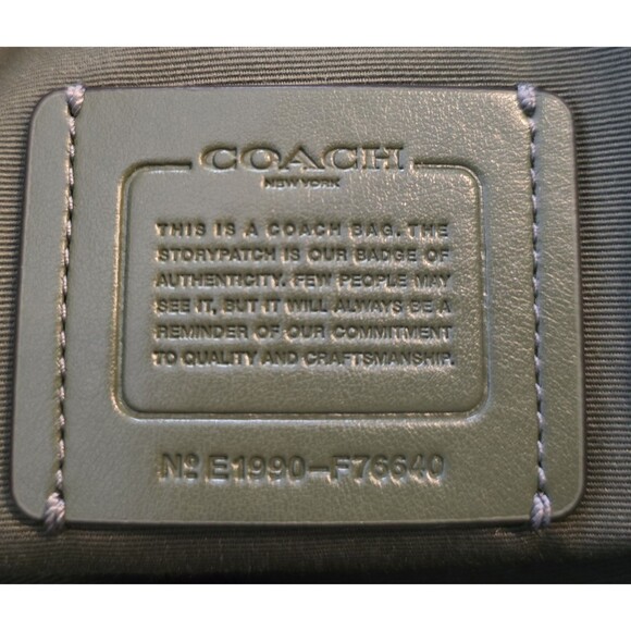 Coach F76640 Mia Satchel Olive Green Pebble/Suede/Leather Crossbody Bag - Picture 9 of 9